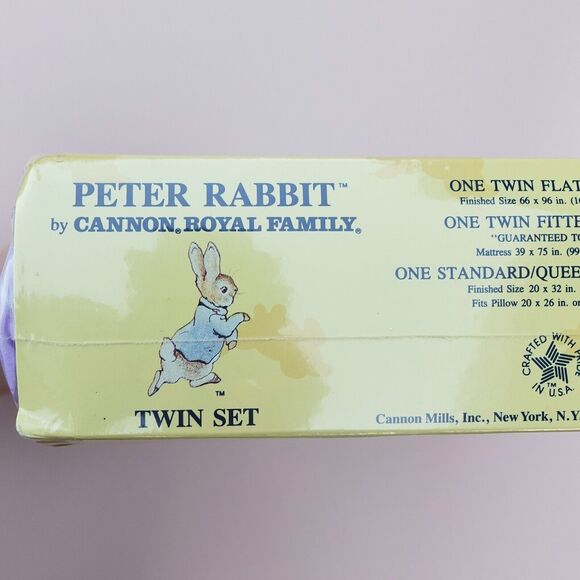 Vintage Beatrix Potter Friends of Peter Rabbit Cannon Twin Sheet Set NEW SEALED! - Picture 9 of 10